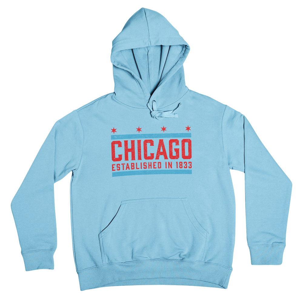 Light Blue Chicago 1833 Hoodie