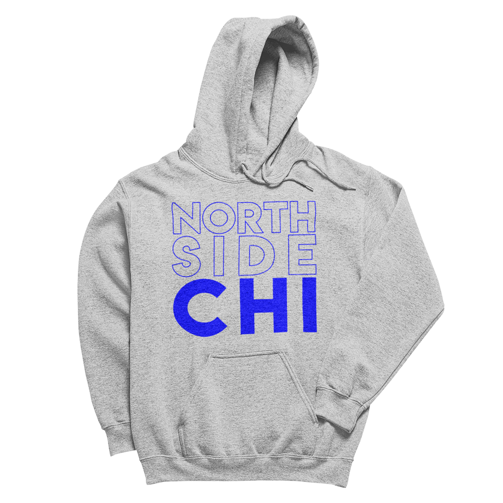 Heath Grey Hoodie with North Side Chicago on front