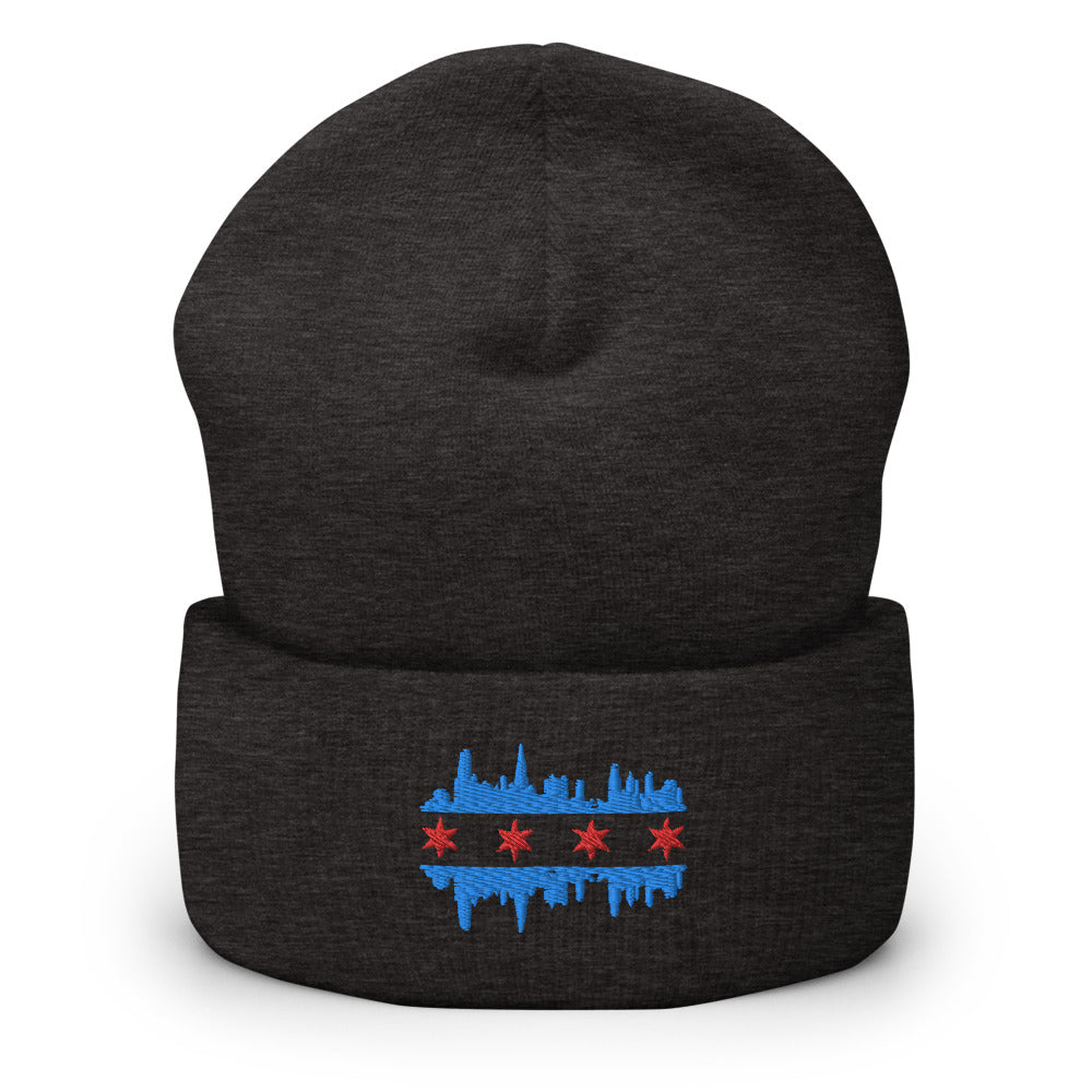 Chicago Skyline Cuffed Beanie