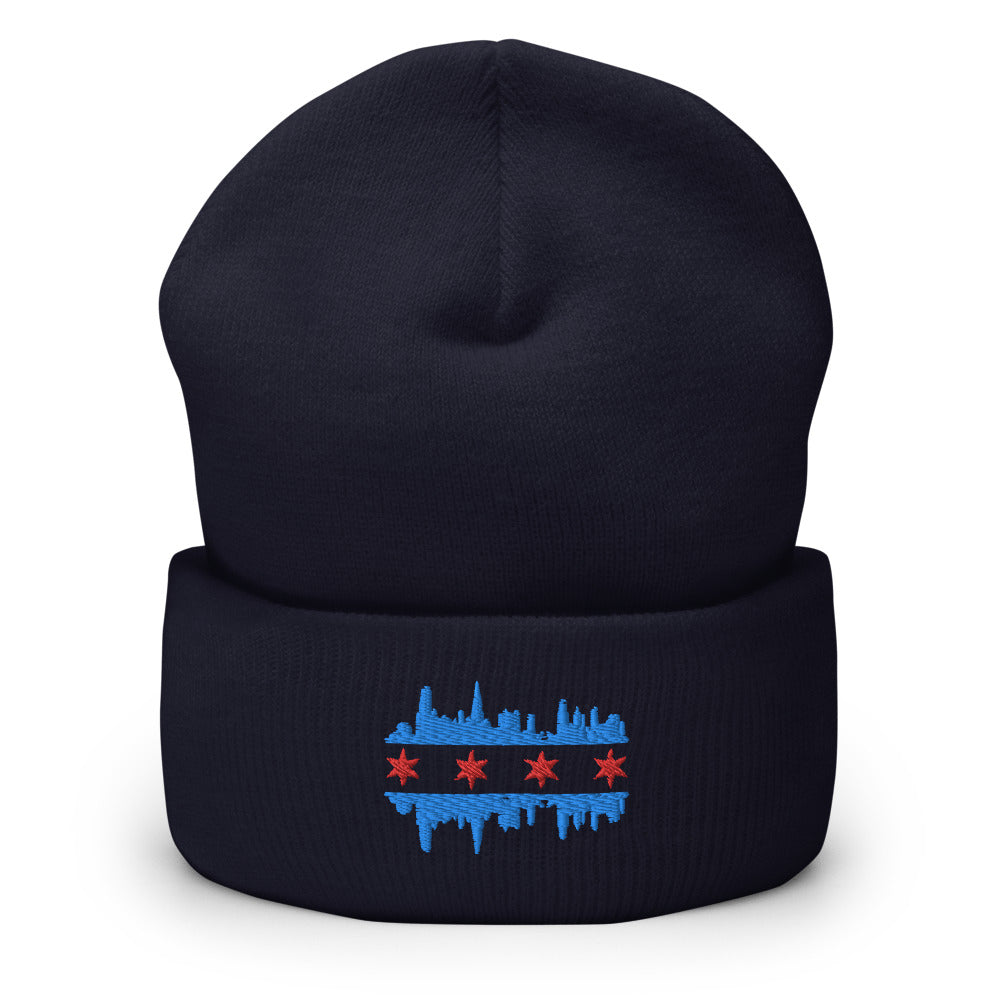 Chicago Skyline Cuffed Beanie