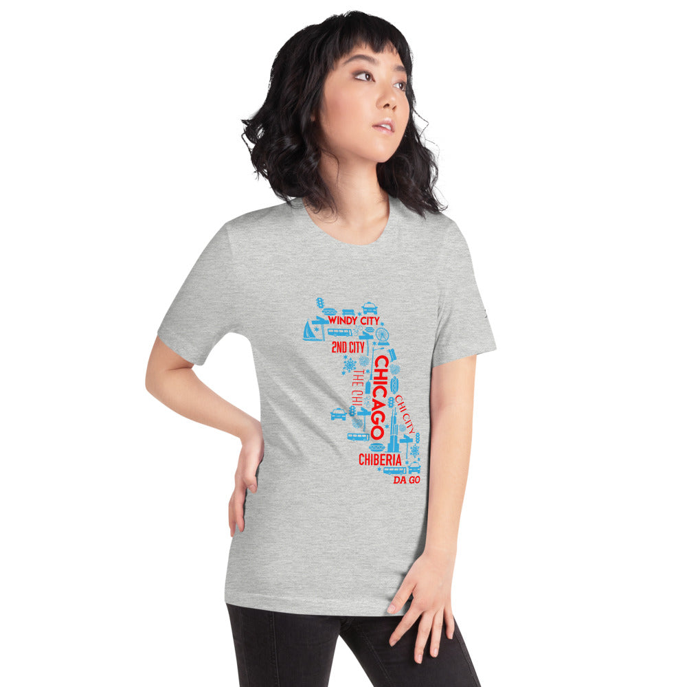 Chicago Nicknames Short-Sleeve Unisex T-Shirt