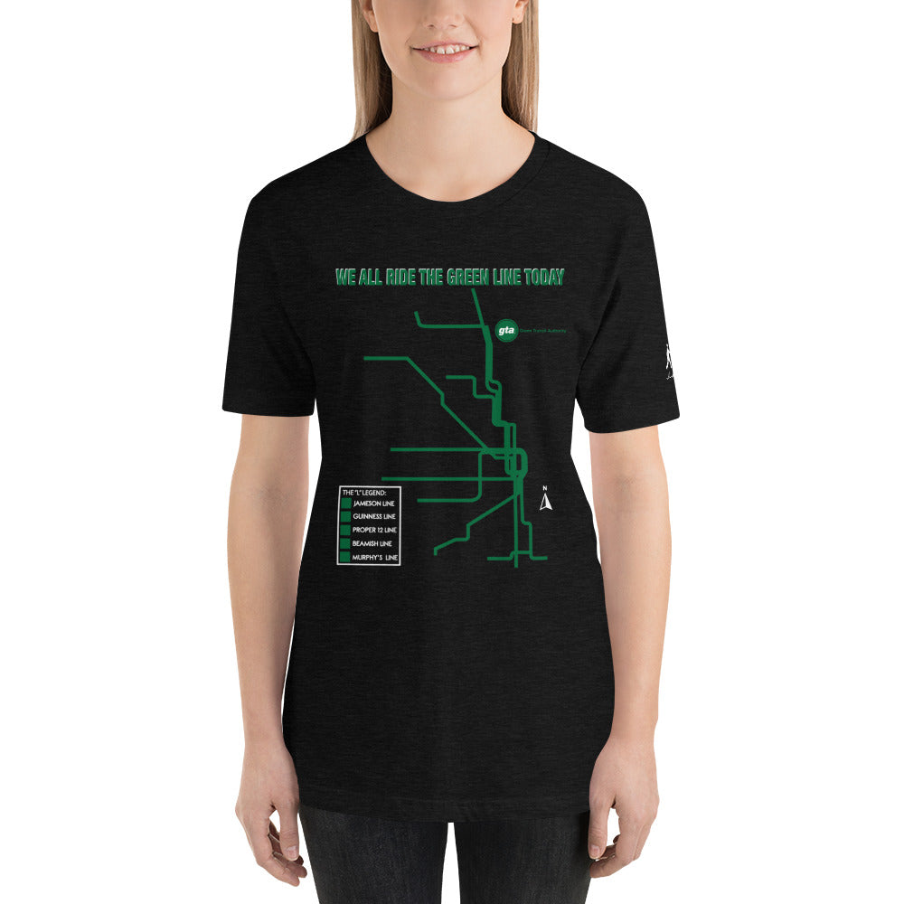 Green Line Short-Sleeve Unisex T-Shirt