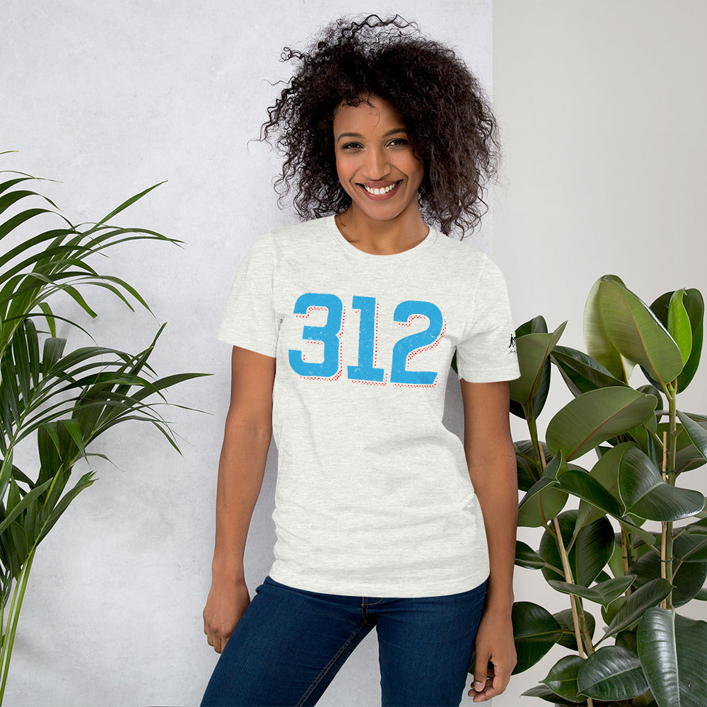 Chicago 312 Area Code Short-Sleeve Unisex T-Shirt