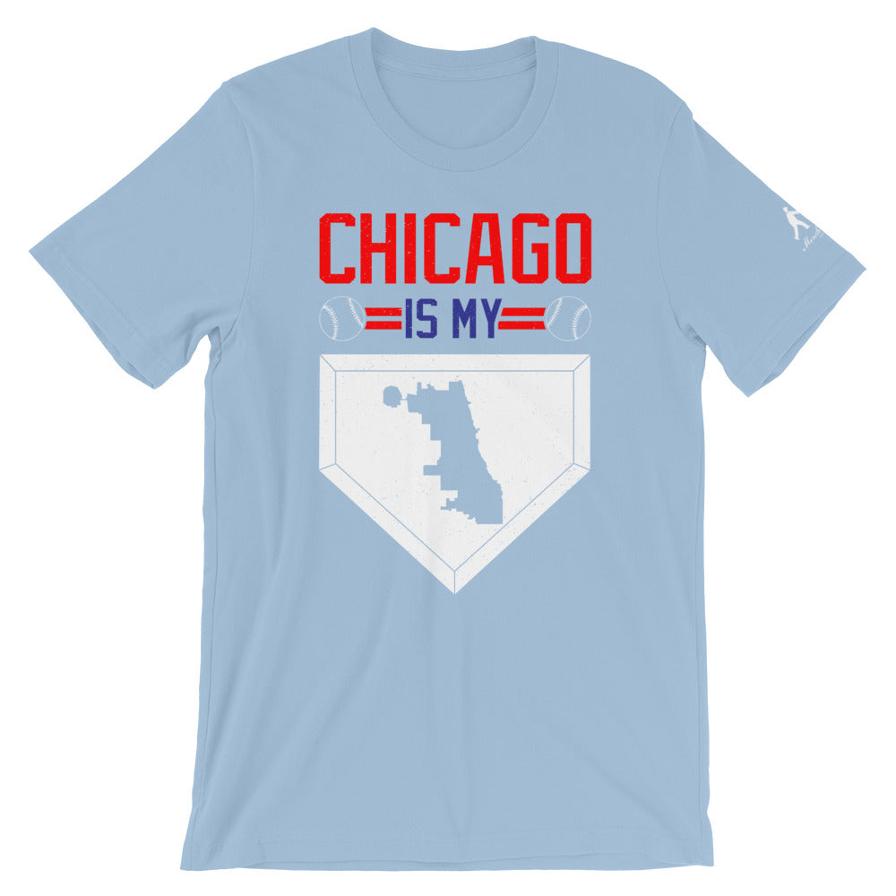 Light Blue Chicago Baseball with Homebase in White