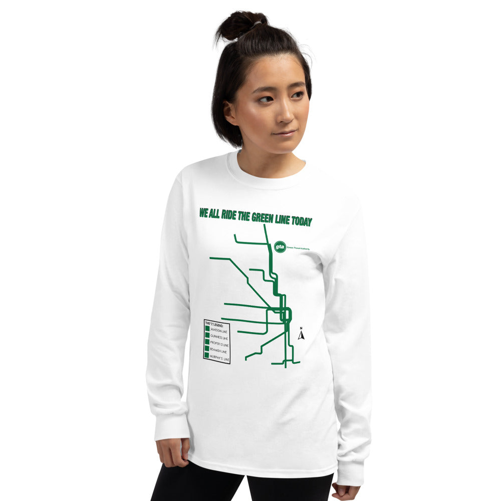 Green Line Unisex Long Sleeve Shirt