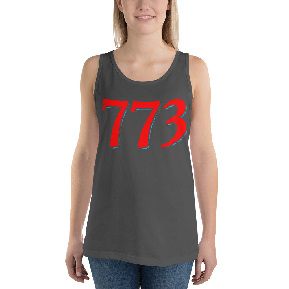 Chicago 773 Area Code Unisex Tank Top