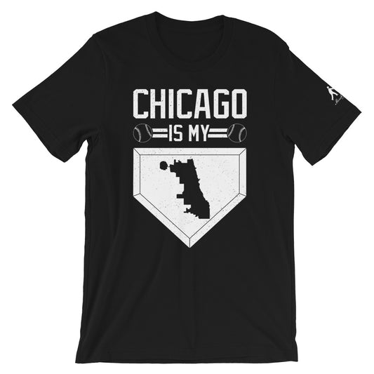 Black Shirt with Chicago Baseball Homebase in white