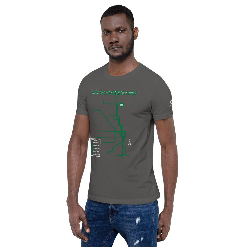 Green Line Short-Sleeve Unisex T-Shirt