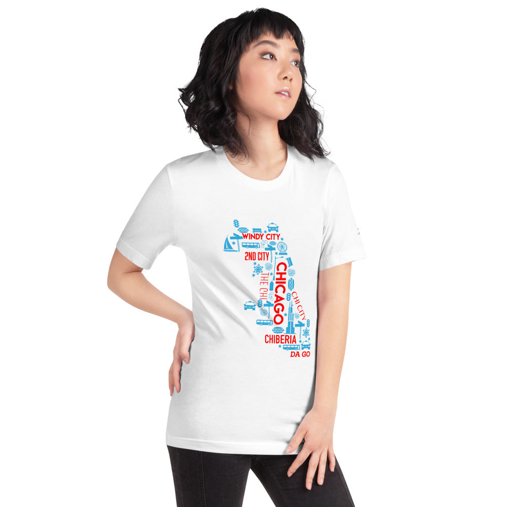 Chicago Nicknames Short-Sleeve Unisex T-Shirt