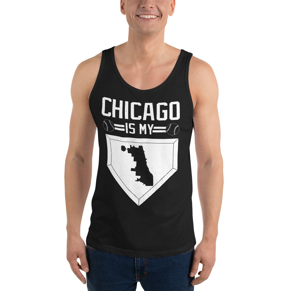 Chicago Is My Home Base Unisex Tank Top