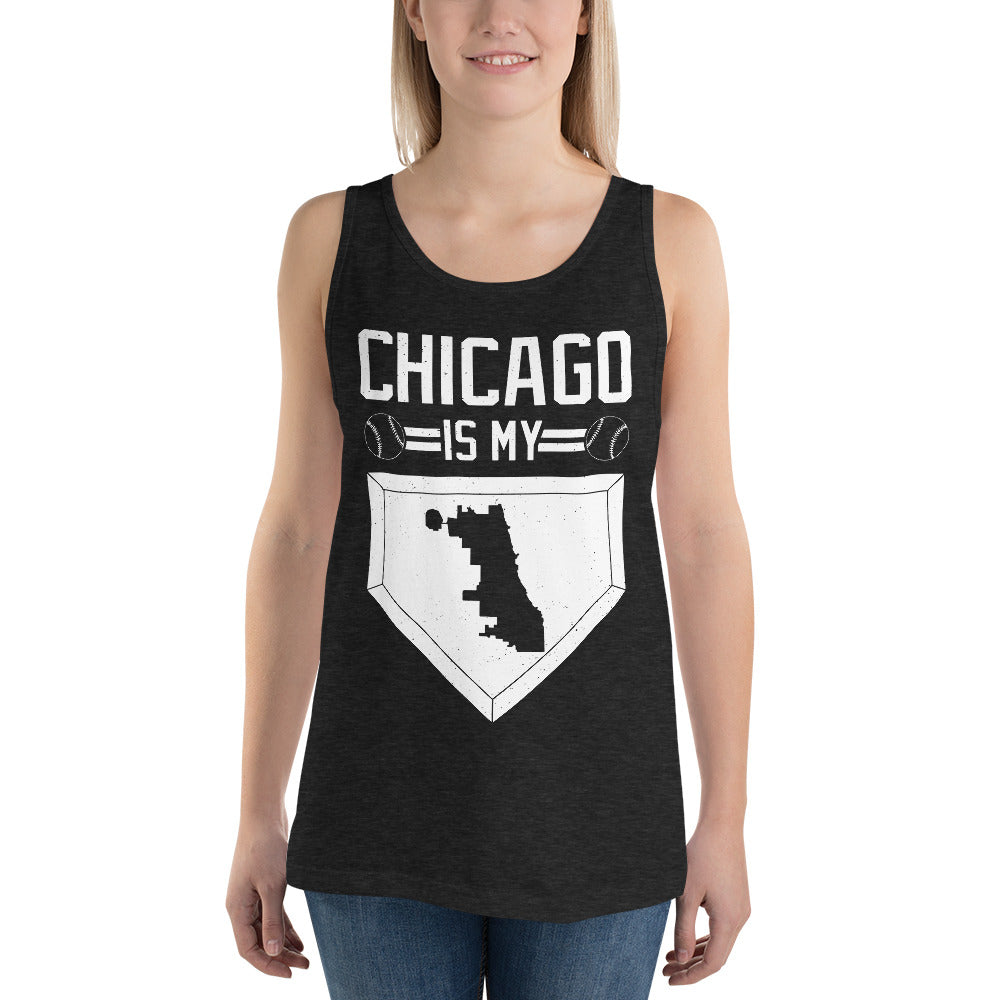 Chicago Is My Home Base Unisex Tank Top