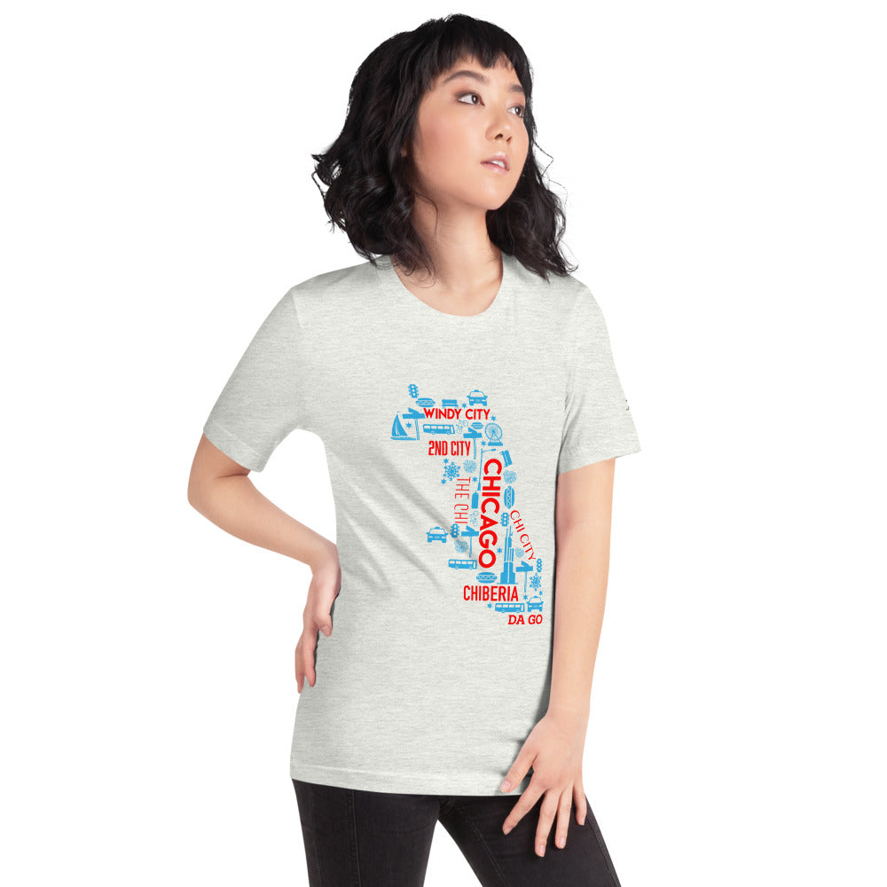 Chicago Nicknames Short-Sleeve Unisex T-Shirt