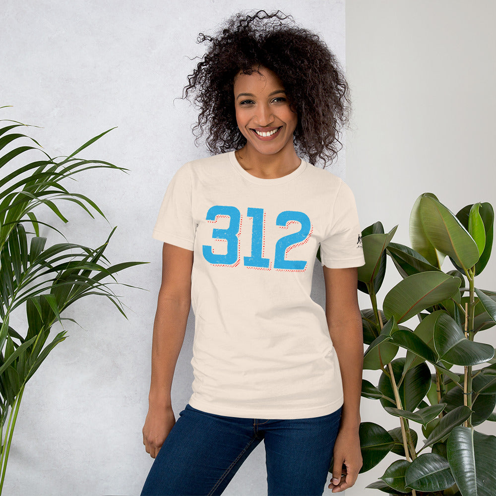 Chicago 312 Area Code Short-Sleeve Unisex T-Shirt