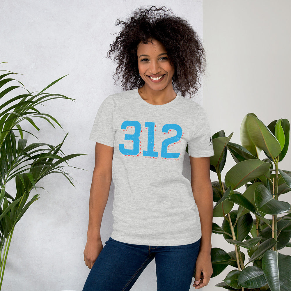 Chicago 312 Area Code Short-Sleeve Unisex T-Shirt