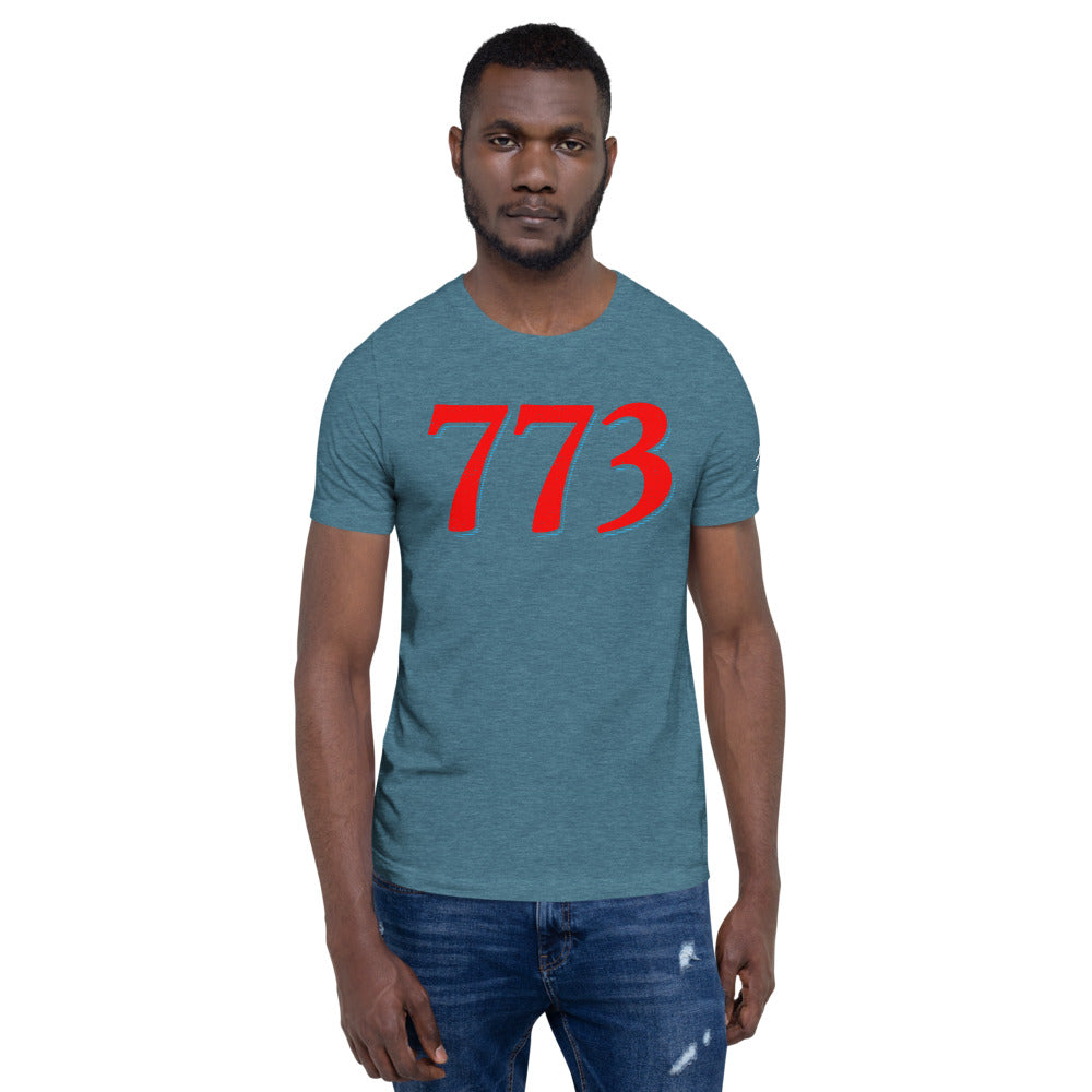 Chicago 773 Area Code Short-Sleeve Unisex T-Shirt