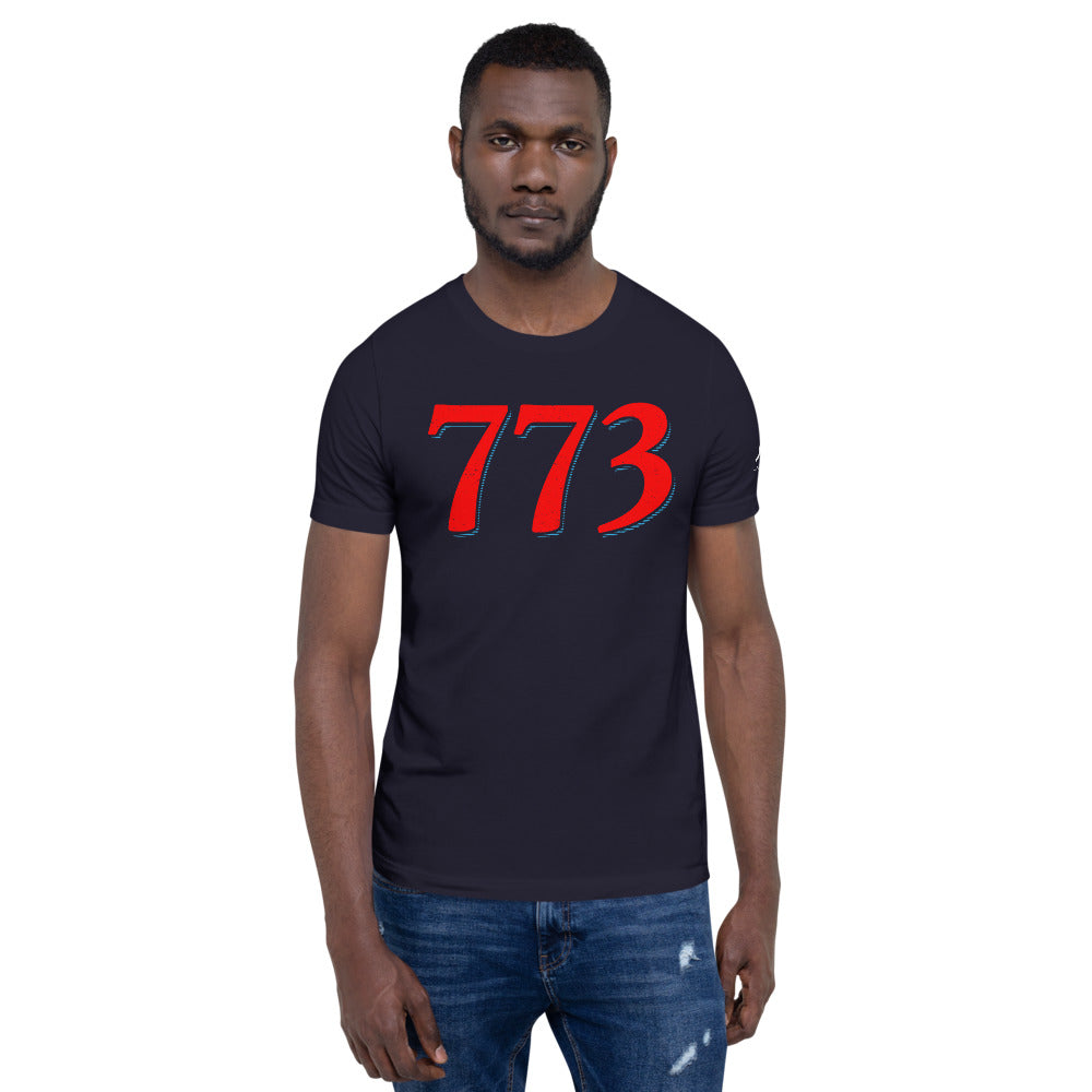 Chicago 773 Area Code Short-Sleeve Unisex T-Shirt