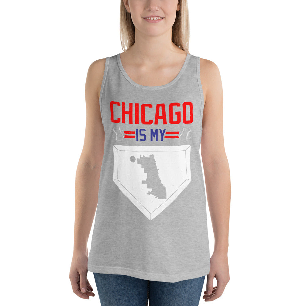 Chicago Is My Home Base Unisex Tank Top
