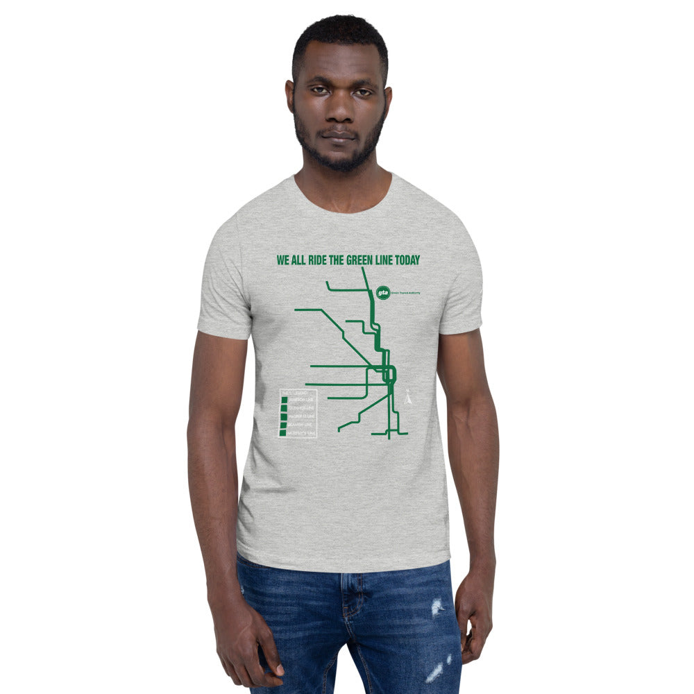 Green Line Short-Sleeve Unisex T-Shirt