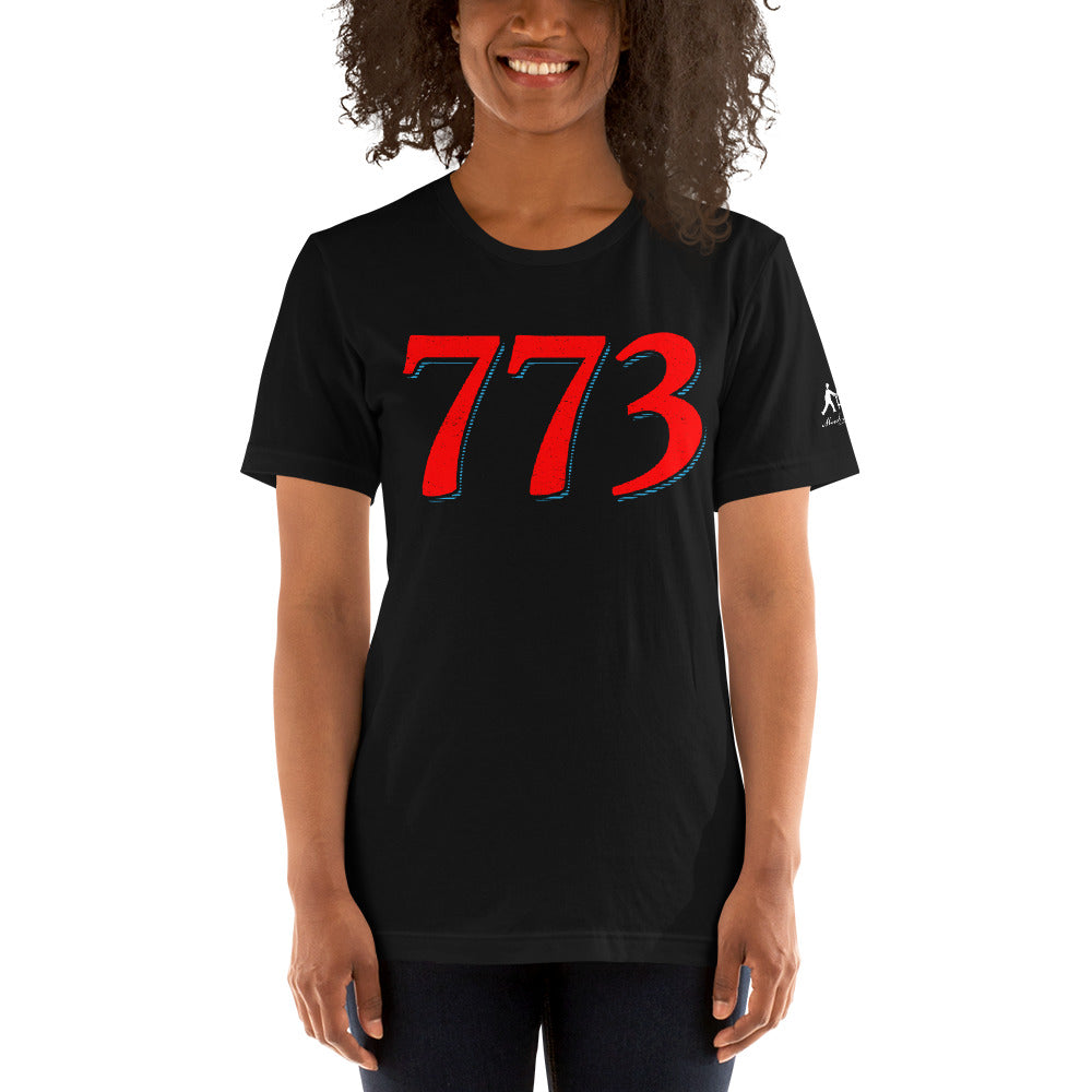 Chicago 773 Area Code Short-Sleeve Unisex T-Shirt