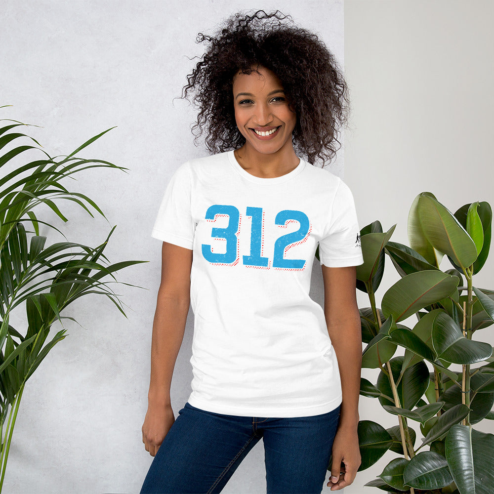 Chicago 312 Area Code Short-Sleeve Unisex T-Shirt