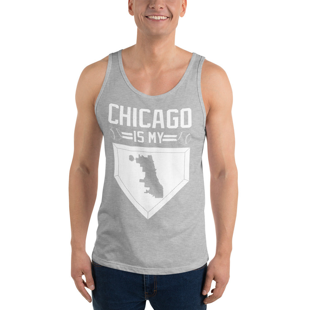 Chicago Is My Home Base Unisex Tank Top