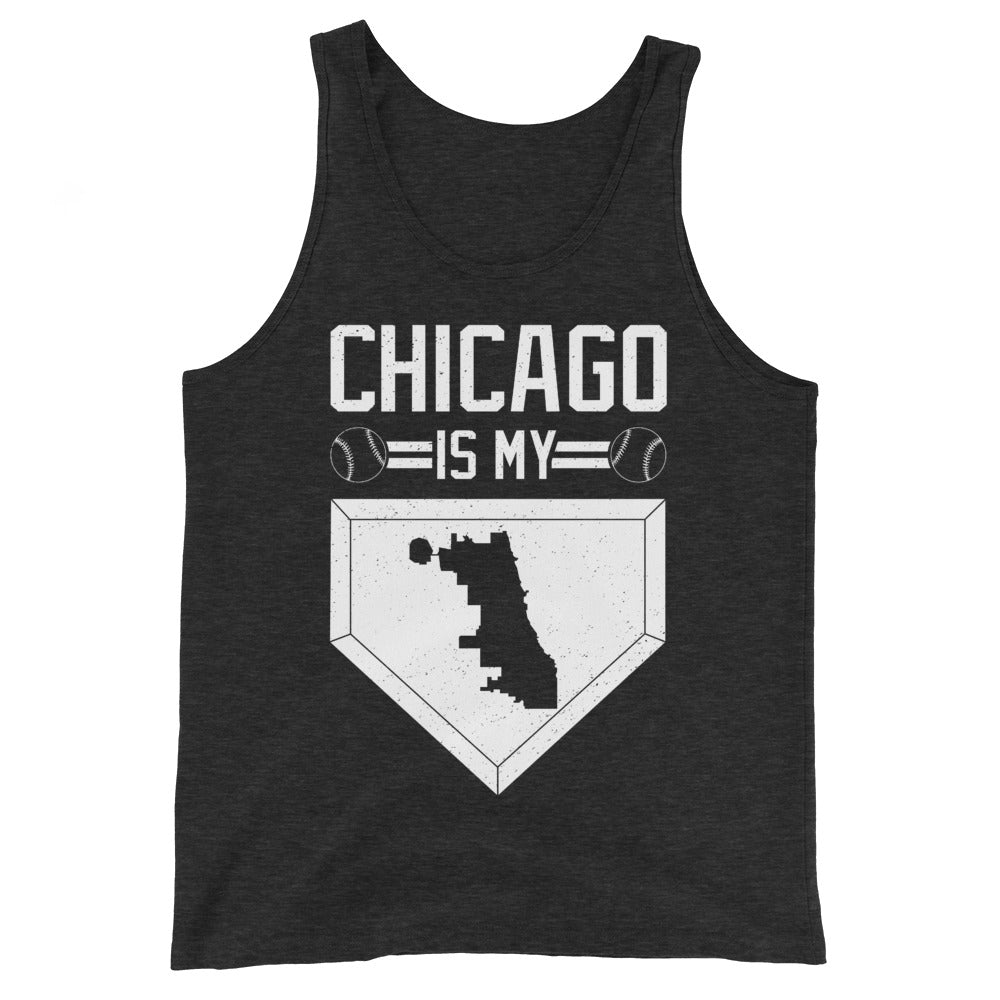 Black Triblend Chicago Baseball Homebase in White
