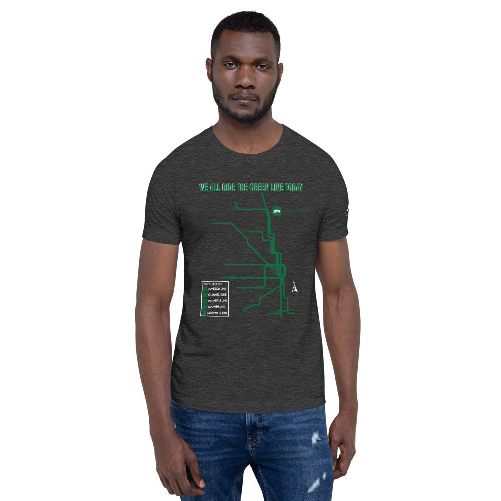 Green Line Short-Sleeve Unisex T-Shirt