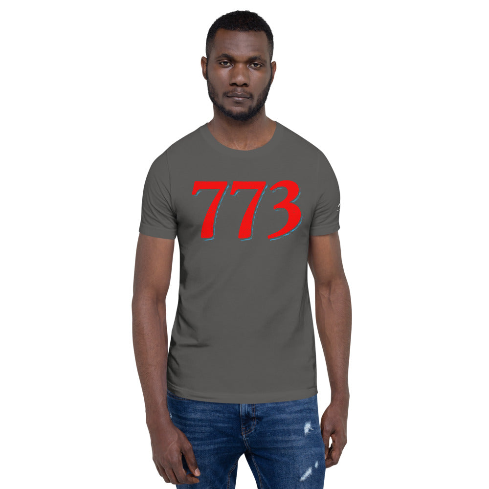 Chicago 773 Area Code Short-Sleeve Unisex T-Shirt