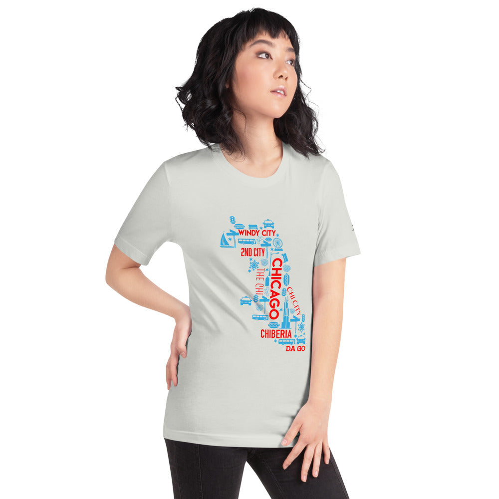 Chicago Nicknames Short-Sleeve Unisex T-Shirt