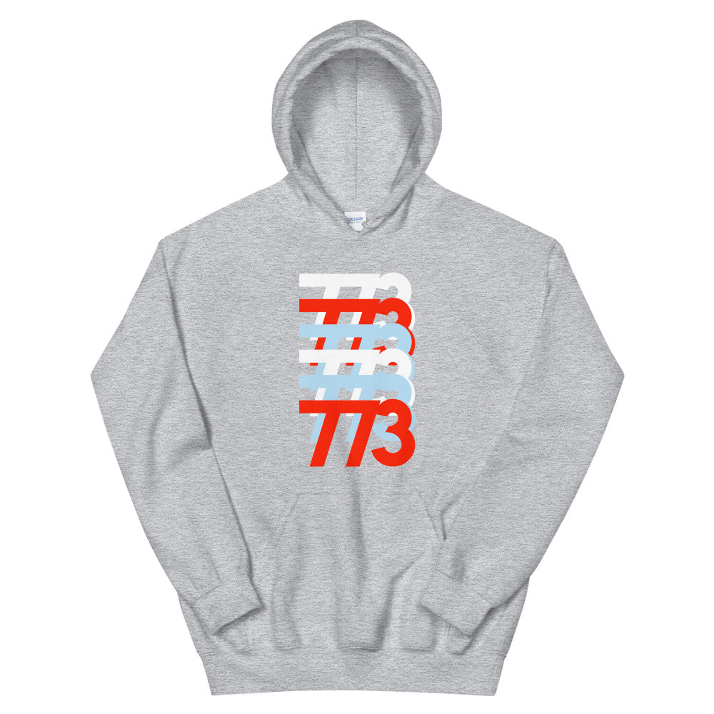 773 Chicago Area Code Stacked Unisex Hoodie