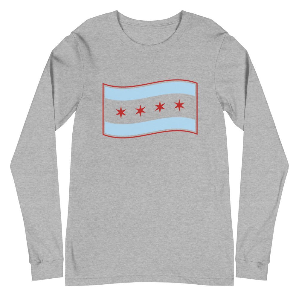 Chicago Flag Unisex Long Sleeve Tee