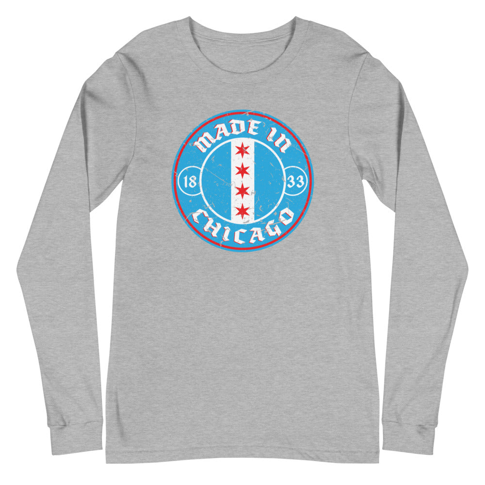 Made In Chicago Badge Unisex Long Sleeve Tee
