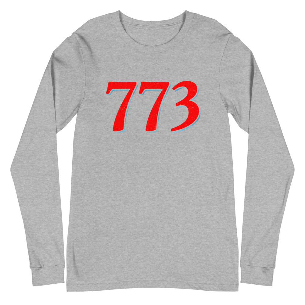 Chicago 773 Area Code Unisex Long Sleeve Tee