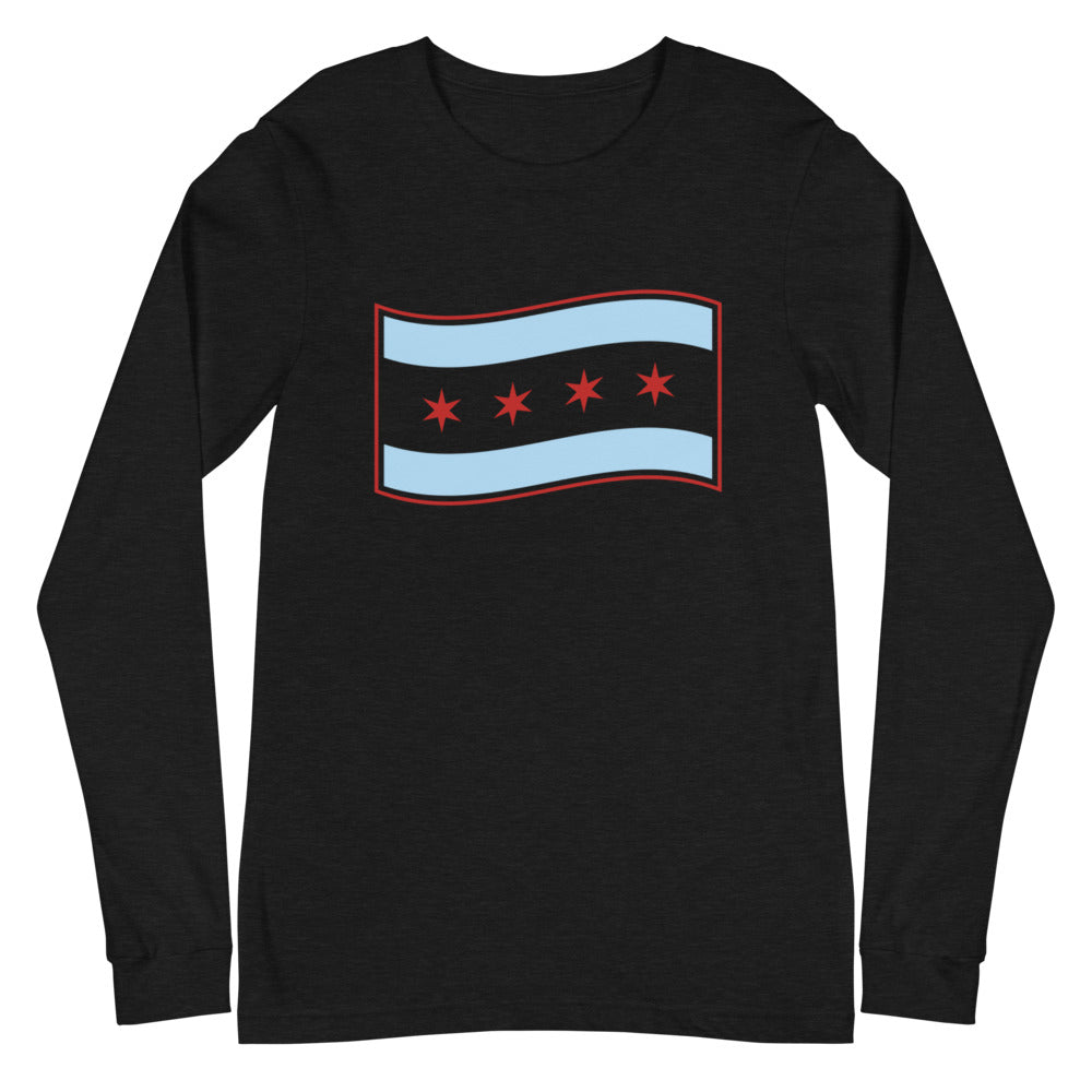 Chicago Flag Unisex Long Sleeve Tee