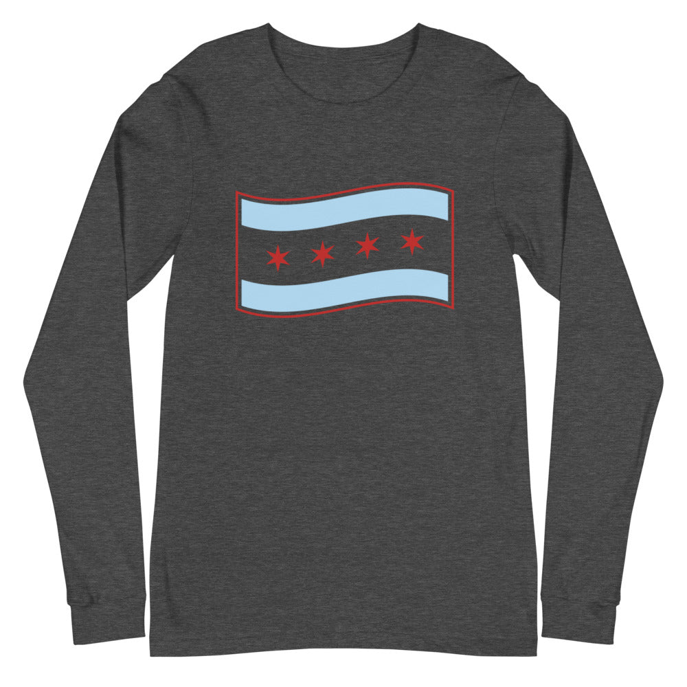 Chicago Flag Unisex Long Sleeve Tee