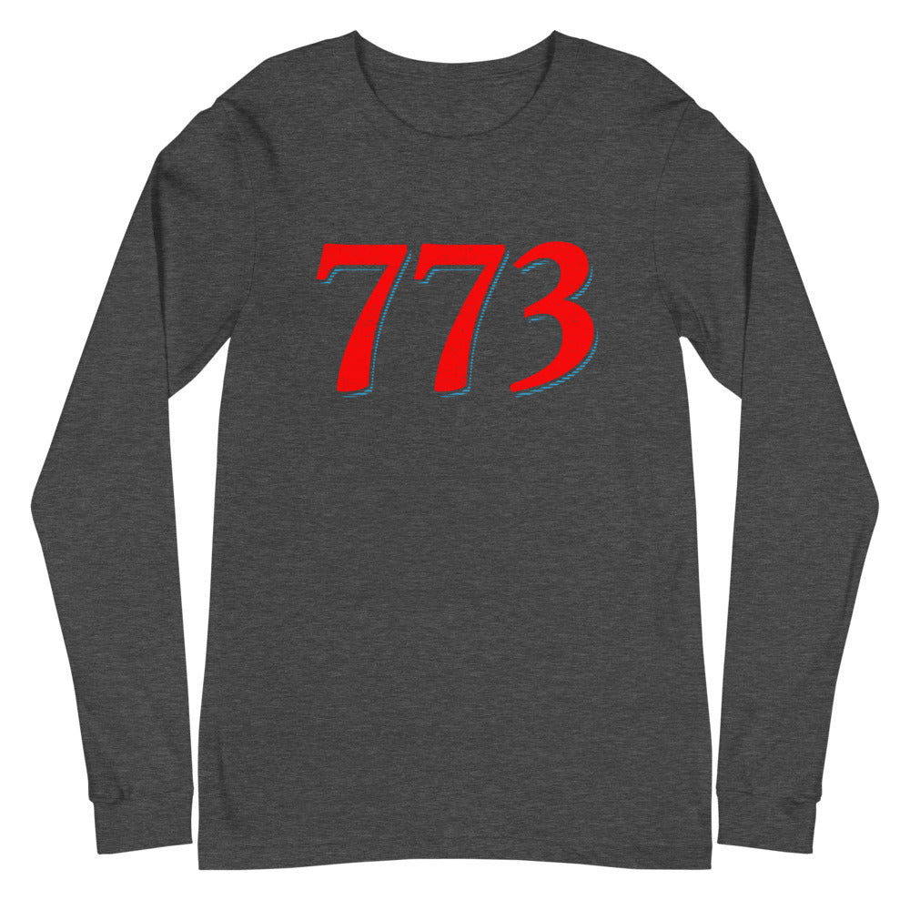 Chicago 773 Area Code Unisex Long Sleeve Tee