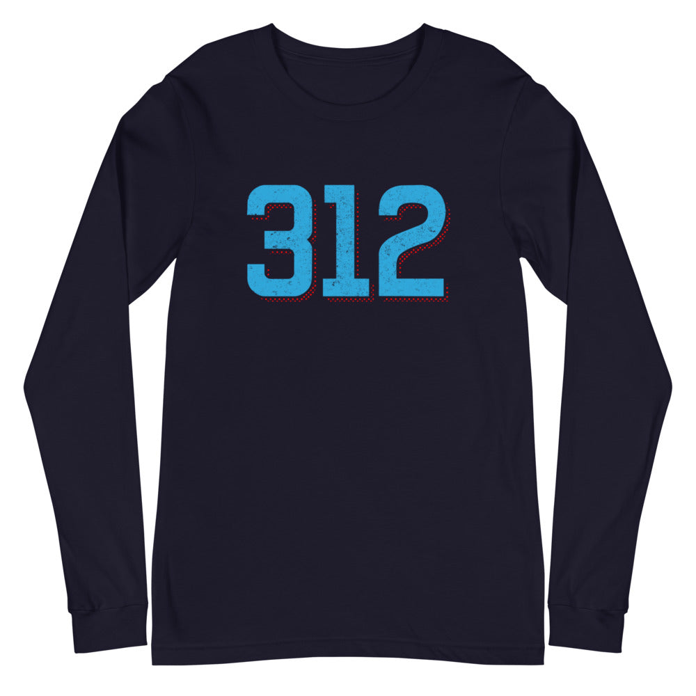 Chicago Area Code 312 Unisex Long Sleeve Tee