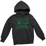 Black hoodie with green Chirish Shamrocks
