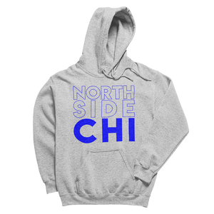 Heath Grey Hoodie with North Side Chicago on front