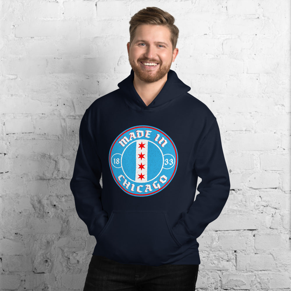Made In Chicago Badge Unisex Hoodie