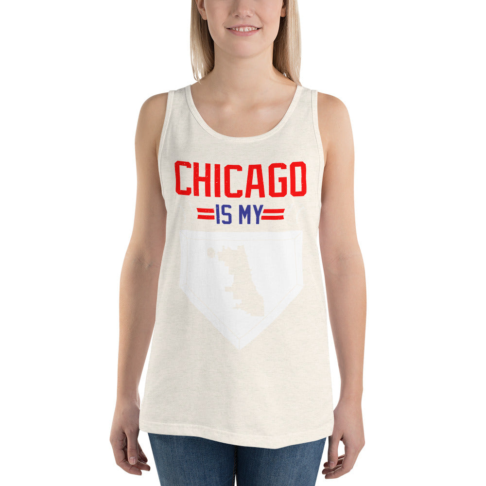 Chicago Is My Home Base Unisex Tank Top
