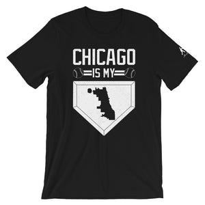 Black Shirt with Chicago Baseball Homebase in white 
