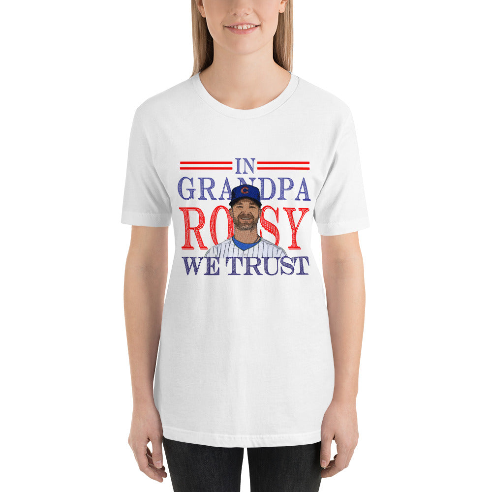 in Grandpa Rossy We Trust Short-Sleeve Unisex T-Shirt | merch Monger White / S