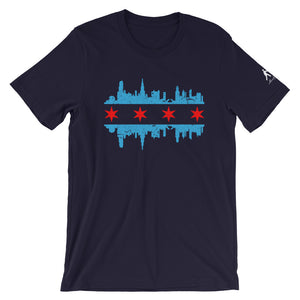 Blue Shirt with Chicago Skyline