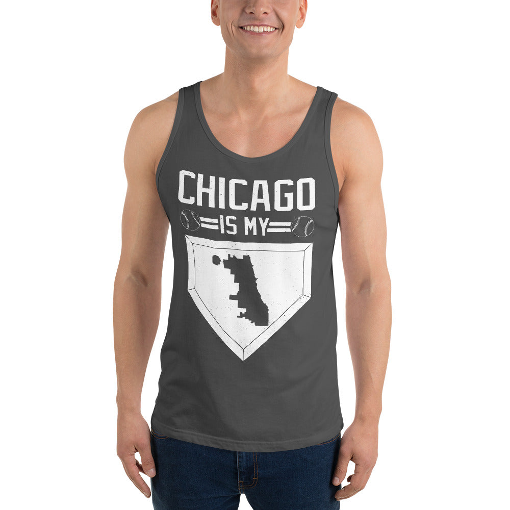 Chicago Is My Home Base Unisex Tank Top