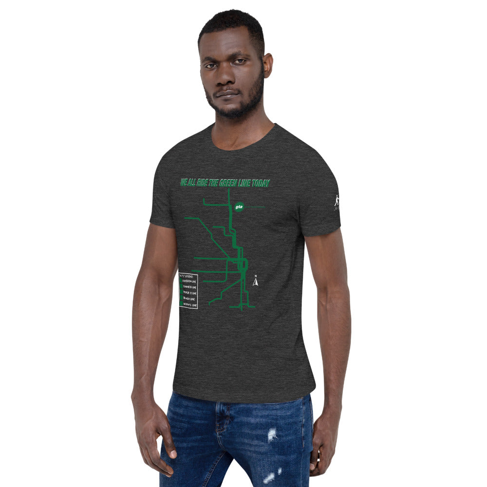 Green Line Short-Sleeve Unisex T-Shirt