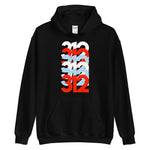 312 Chicago Area Code Stacked Unisex Hoodie