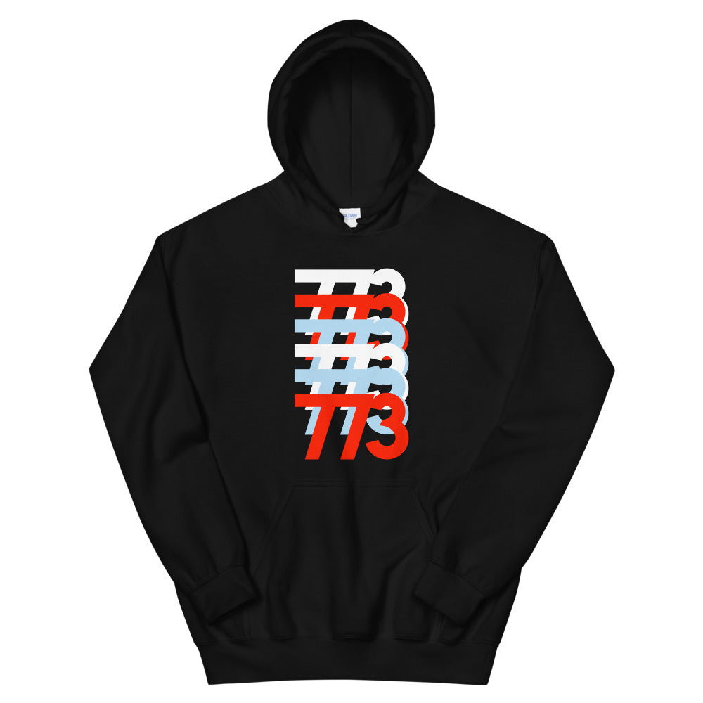 Merch Monger 773 Chicago Area Code Stacked Unisex Hoodie Black / 4XL