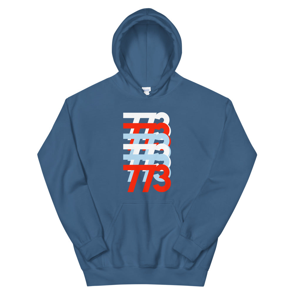 773 Chicago Area Code Stacked Unisex Hoodie