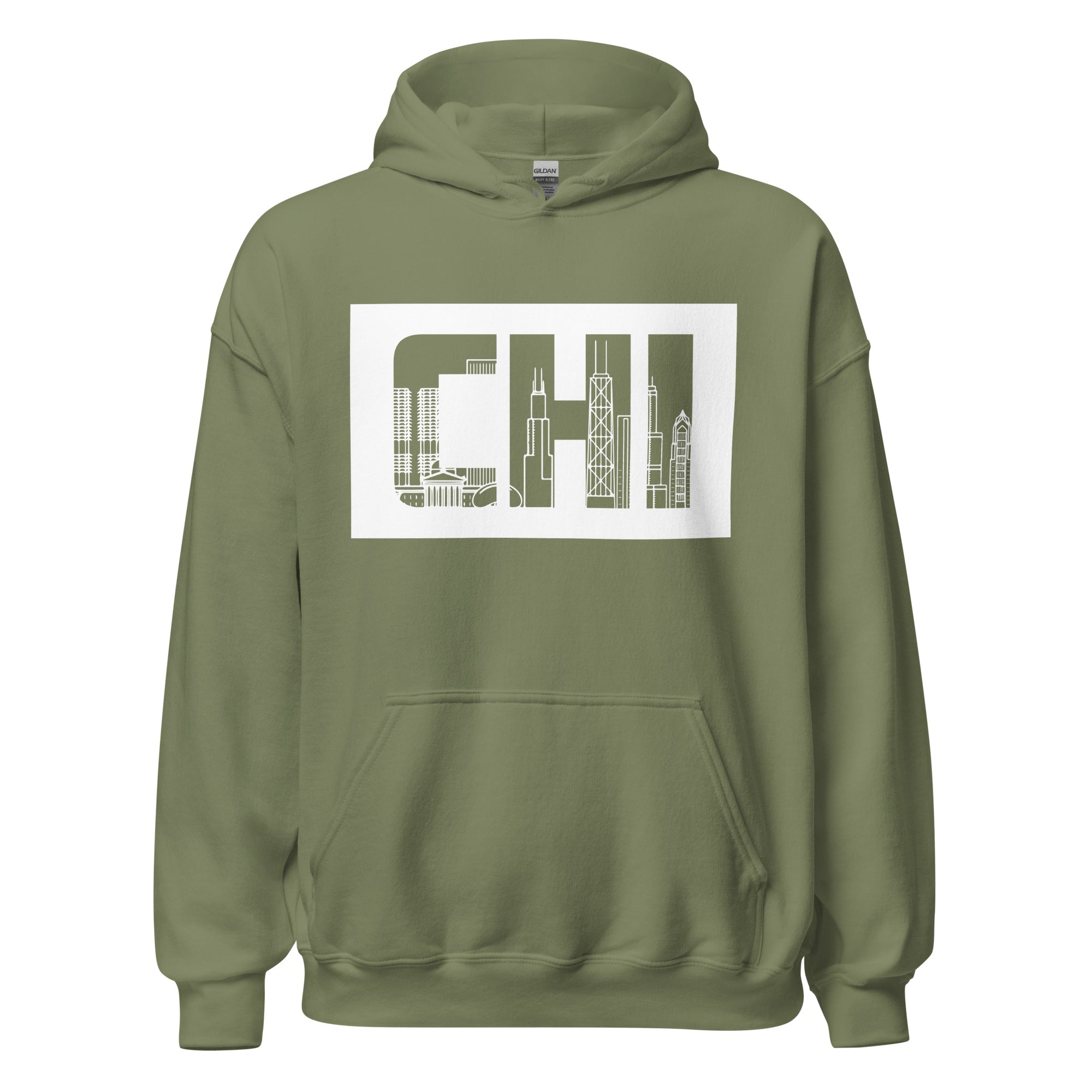 Merch Monger 773 Chicago Area Code Stacked Unisex Hoodie Black / 4XL